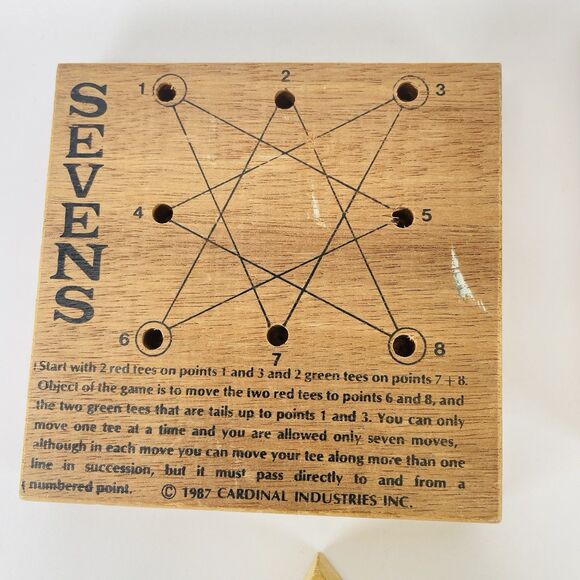 7 VTG Cardinal Reiss PEG & WOOD Brain Puzzler Games Mind Magic Starburst ETC - Picture 2 of 12